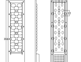 306mm十六颗连体路灯透镜